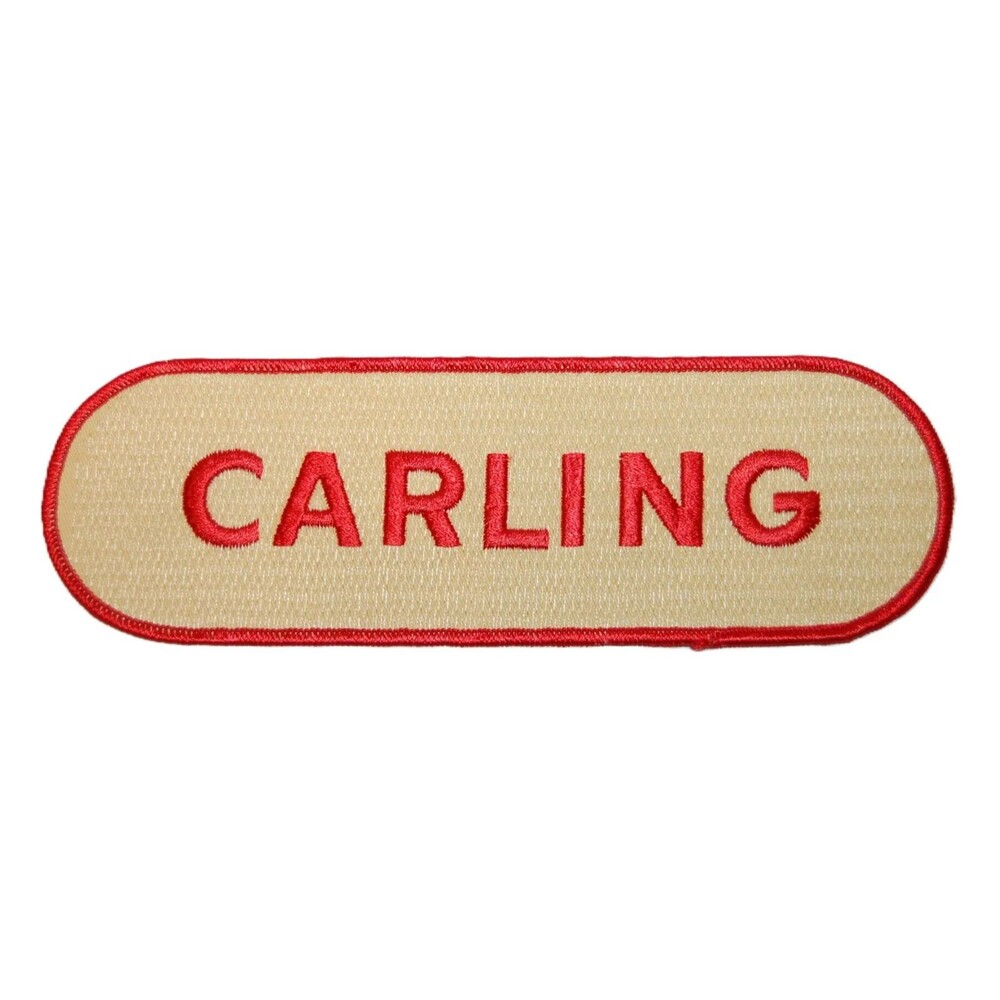 Vintage Carling Beer Patch 9.25x3" Sew-On Embroidered NOS Collectible